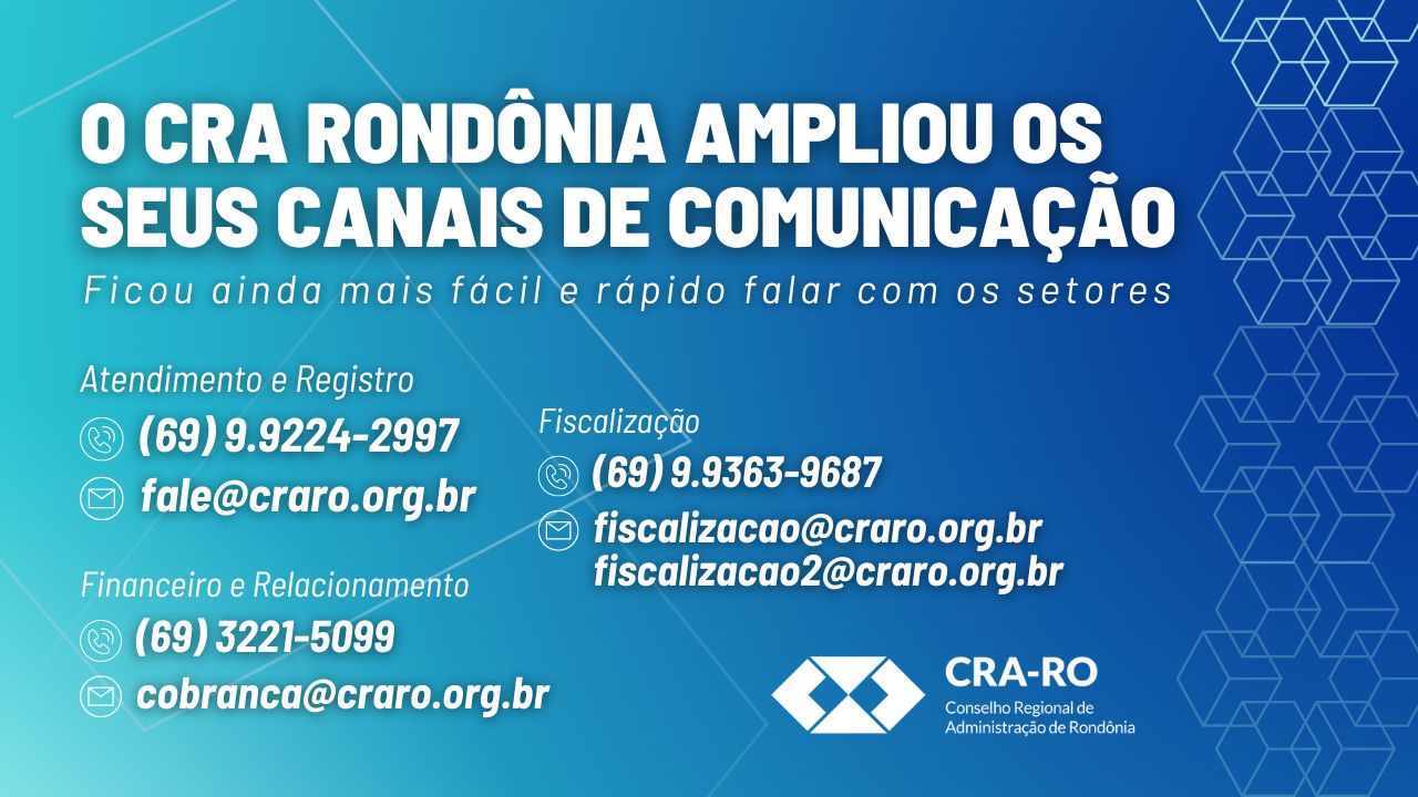 Read more about the article O CRA Rondônia Ampliou Seus Canais de Comunicação!